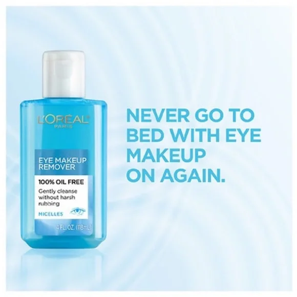 L'Oreal Paris Dermo-Expertise eye makeup remover 4Fl oz 100%Oil free facial new - Picture 2 of 7